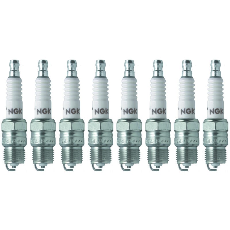 NGK Spark Plug 4449 8-PACK V-Power R5674-6 14mm Copper/Nickel, Tapered, 6
