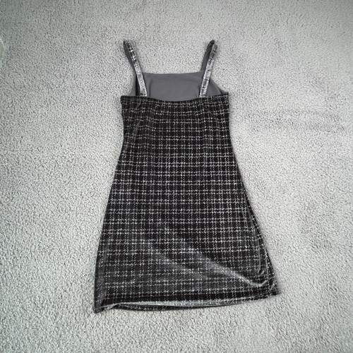 Vestido Altar'd State Para Mujer Pequeño A Cuadros Terciopelo Brillo Mini Fiesta Cóctel Formal - Imagen 4 de 12