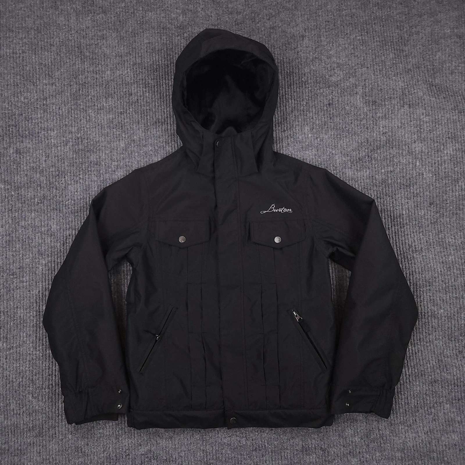 Burton Jacket Womens Small Black Pavillion Hooded Insulated Ski Snowboard