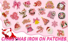 24PCS Winter Christmas themed Iron On Patches 