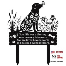 Pet Grave Markers Dog Outdoor, Grave Markers for Cemetery for Dog, Metal