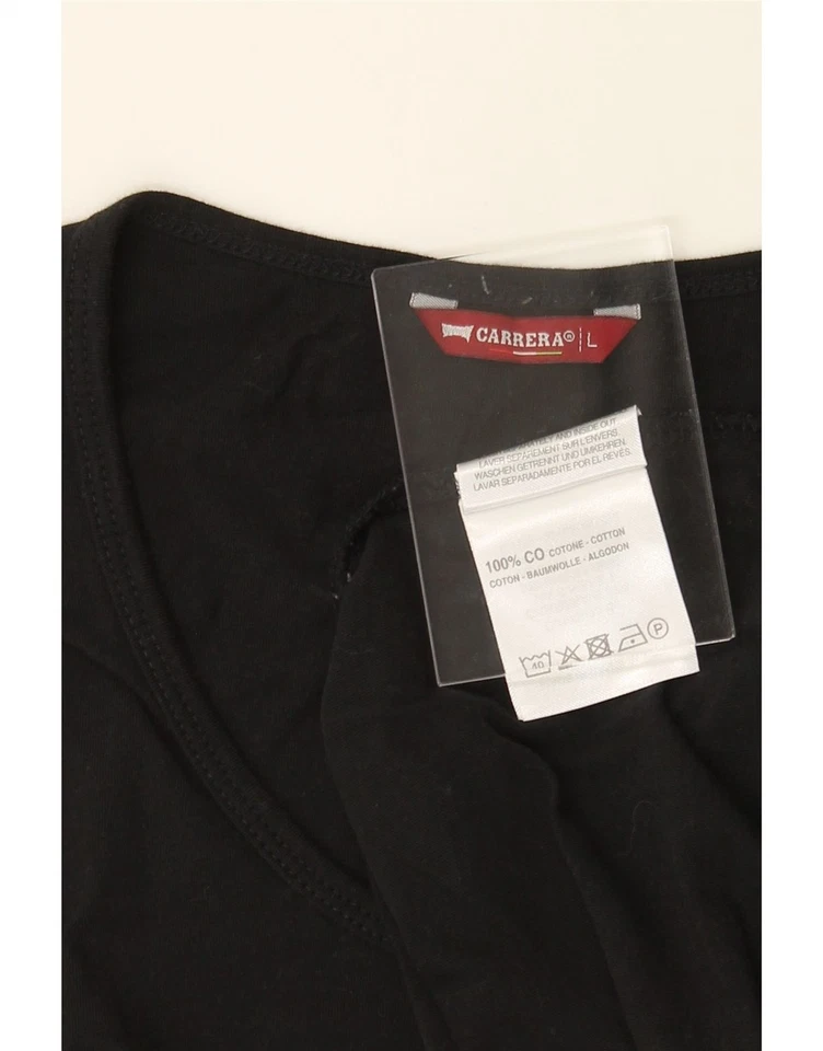 Chaleco Top CARRERA Hombre Grande Negro Algodón BY22 Foto 3 de 3