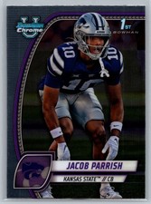 Jacob Parrish 2024 Bowman University Chrome #82 Kansas State Wildcats 1st Bowman