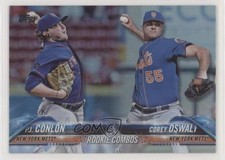 2018 Topps Update Rookie Combos Rainbow Foil PJ Conlon Corey Oswalt #US13 0w8