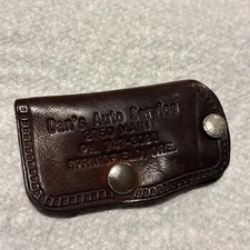 Vintage Texaco Gas Oil Dans Station Car Auto Leather Key Holder Keychain Iowa