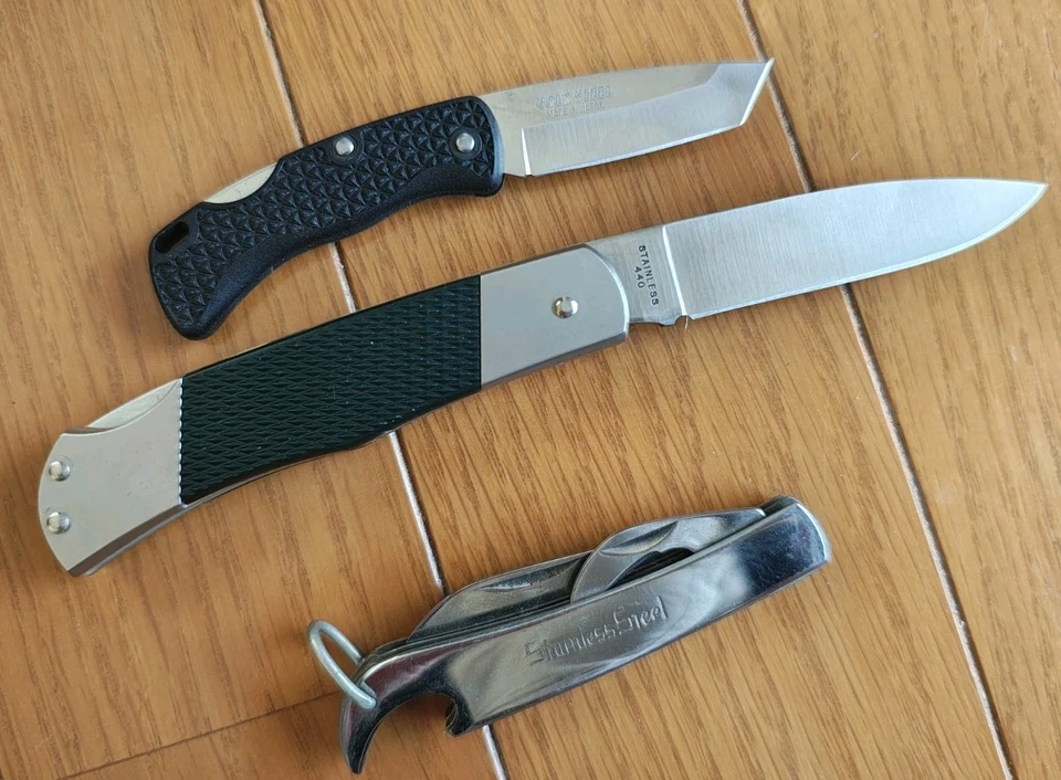 Vintage Cold Steel Japan Tuff-Lite Mini Voyager Lockback Knife!2 Extra FREE!! - Image 2 of 4