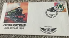 RAILWAY FIRST DAY COVER TRAIN COVER FLYING SCOTSMAN COVER AUSTRALIA CARRIED.