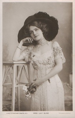 Miss Lily Elsie Hat Portrait Edwardian Actress Vintage Photo 24x36