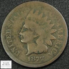 1877 Indian Head Copper Cent 1C