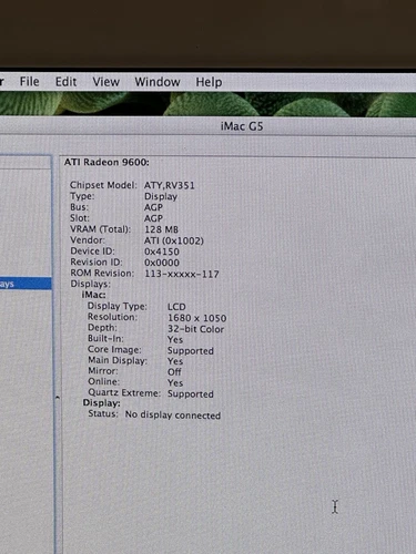 Apple iMac 2005 20" MA064LL/A - 2.0 GHz PowerPC G5 - 500MB RAM - 250GB HDD - Picture 14 of 15