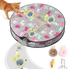 Interactive Cat Toys for Indoor Cats, Automatic Motion Toy in Pouch, Activate...