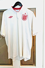 England White Football Shirt. Pit to Pit 24 and Half Inch. Size GB 46