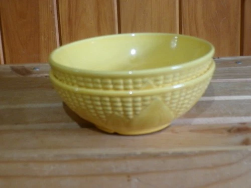 STANGL (MAIZE/CORN) 2 soup bowls, 6-1/4" wide
