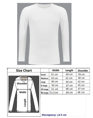 Men's Plain Blank T-shirt Basic Tee White Black Grey Long Sleeve New Bulk - Picture 6 of 12