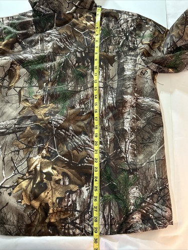 Realtree Xtra Hooded Shell Jacket Camouflage Waterproof Full From Zipper Mens M - Picture 16 of 20