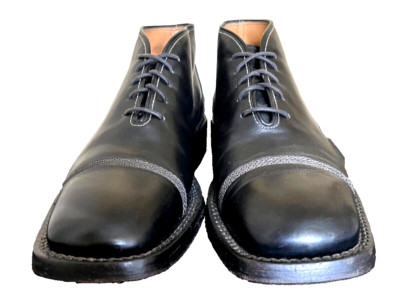 Lidfort Norwegian Welted Cap-Toe Ankle Boots.UK9.5/US 10E. Italy.Final Sale.