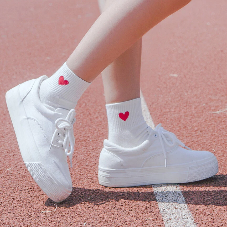 Lote de 5 pares de calcetines de algodón para mujer 100 lindos para niñas negros/blancos/grises/rosa  Foto 2 de 4