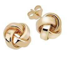 585 ECHT GOLD *** Ohrstecker Knoten 10 mm Ø