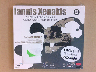 CD + DVD GEHÄUSE / XENAKIS / PSAPPHA, REBOUNDS, OKHO / PEDRO CARNEIRO / NEU CELLO