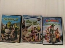 Lot 3 Dreamworks Shrek DVDs Shrek 2, The Third Donkey's Christmas Shrektacular