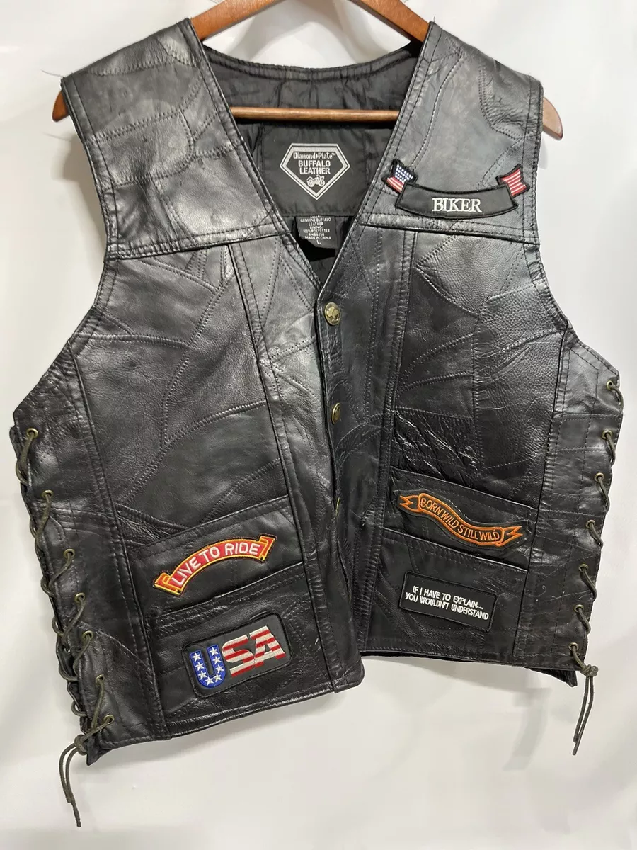 Diamond plate shop buffalo leather