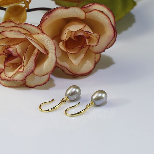 Damen Ohrringe Ohrhänger 925er Sterling Silber Süßwasser Perle GG Ohrschmuck - Bild 8 von 8