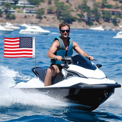 HOOSUN American Flag 12.5" x 18" Small American Flag For Boats,4th Of July De... - Picture 6 of 7