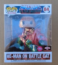 Funko Pop! Rides: Masters of the Universe He-Man on Battle Cat Flocked 🎯 Excl.