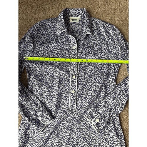 Sleepy Jones Elsa Nightshirt Lounge Dress Cotton Purple Womens Small - Picture 4 of 5