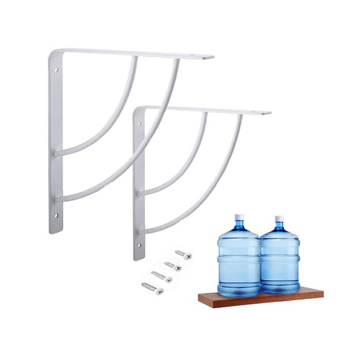 Decorative Shelf Bracket 8 Inch Wall Mounted Brackets L Shape Steel Corner Br...