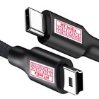 Mini USB-B auf USB TYPE C Datenkabel Ladekabel Anschluss Stecker Kabel 1m Nylon