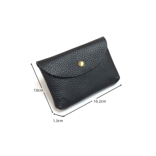 Black Leather Credit Business Card Wallet Man Women Card Holder Slim Money Case - Picture 2 of 13