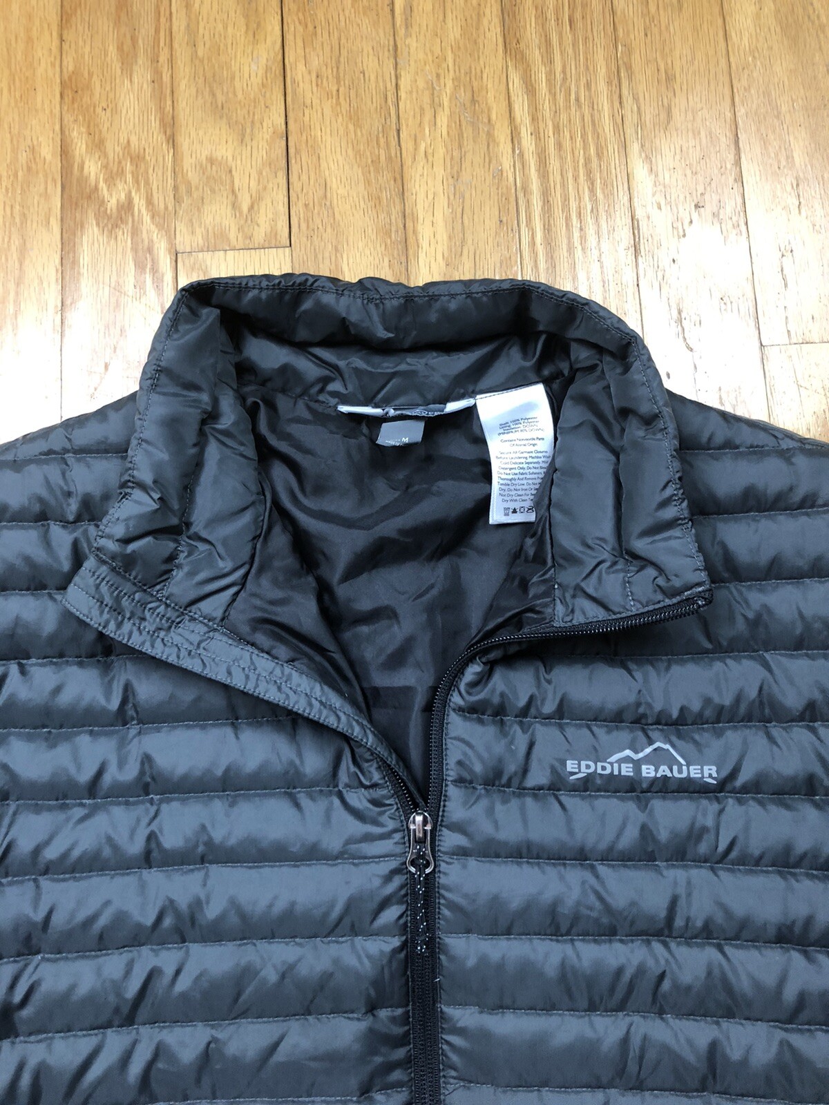Eddie Bauer Men's M Microlight 650 Down Fill Packable Jacket Grey Size