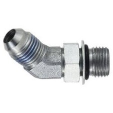 6802NWO6 Midland 45-deg Elbow 3/8 Inch Male JIC x 3/8 Inch Male ORB