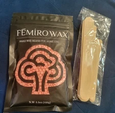 Femiro Home Waxing Hard Wax Beans & Assorted Size Sticks