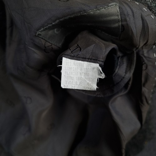 Vintage CHRISTIAN DIOR Blazer Jacket Mens 40 Grey Tweed Wool Blazer Sport Coat - Picture 13 of 15