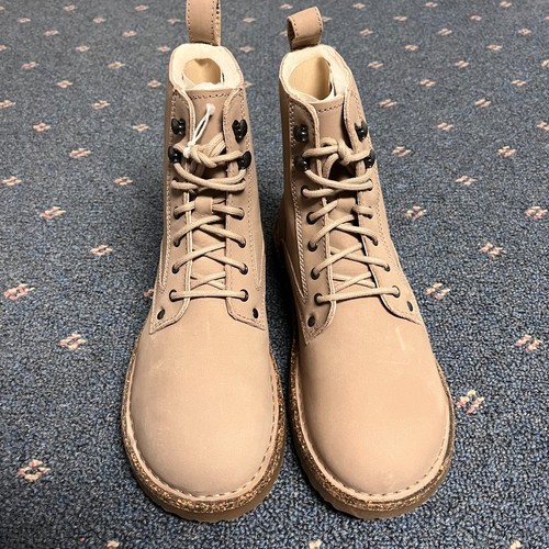 Birkenstock Women's Bryson Shearling Lace-Up Boots, Beige Taupe Tan US 8 EU 39 - Picture 2 of 9