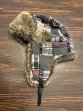 Men's MUDD Trapper Faux Fur Ear Flaps Multicolor Plaid One Size Fits All