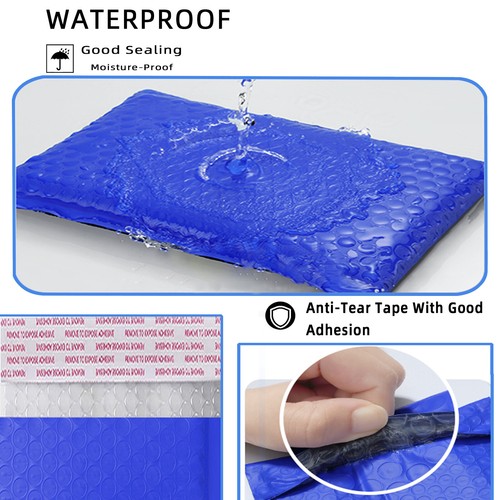 #2 8.5x12 (8.5x11) Poly Bubble Padded Envelope Mailer Shipping Bag Blue 1000 PCS - Picture 6 of 6