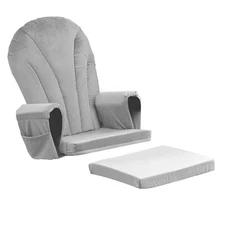 Velvet 5pcs Glider Rocker Replacement Cushions Rocking Chair Pad Cushions w Ties