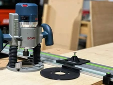 LR 32 Hole Drilling System for Bosch 1617 Plunge Base Router, Compatible with Fe