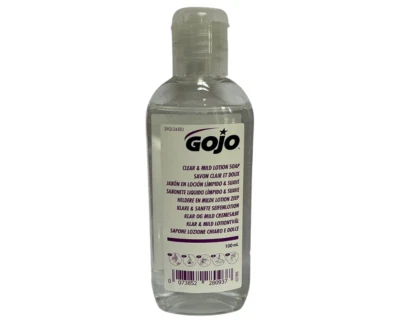 Case 24x 100ml GOJO Clear & Mild Soap 2903-24-EEU Travel Size, Gentle Hand Soap