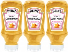 🥭 3x HEINZ CURRY MANGO SAUCE - 3x225G - INDIAN STYLE - FRUITY SPICED   🥭