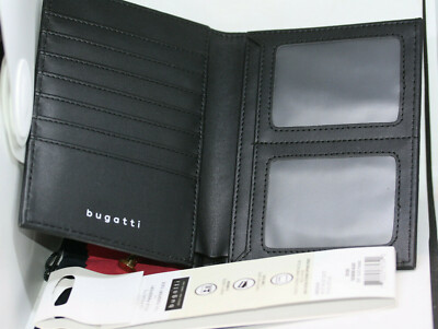 New Bugatti Modernist Men's Genuine 5.7'' Wallet Credit Card Holder Passport Case