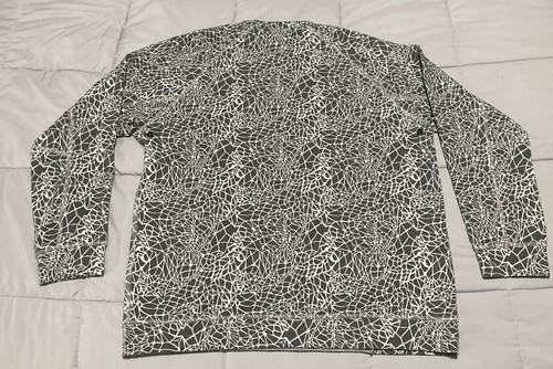 Karl Lagerfeld Paris Sweater Mens Large Crew Neck Pullover Knit Cotton Abstract - Picture 4 of 12