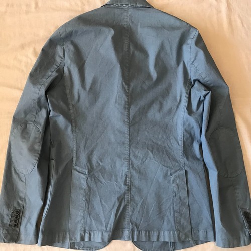AG TREND ITALIAN MEN'S JACKET BLAZER COTTON BLUE SZ 48 EU / 38 US SLIM - Picture 11 of 14