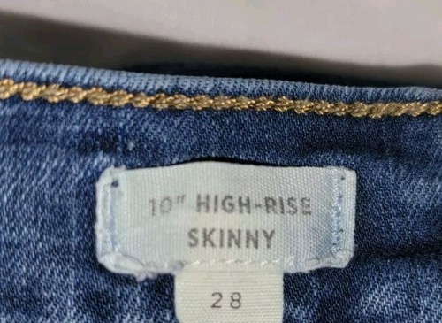 Madewell 10" hohe Skinny Damenjeans Größe 28 Denim blau - Bild 4 von 5