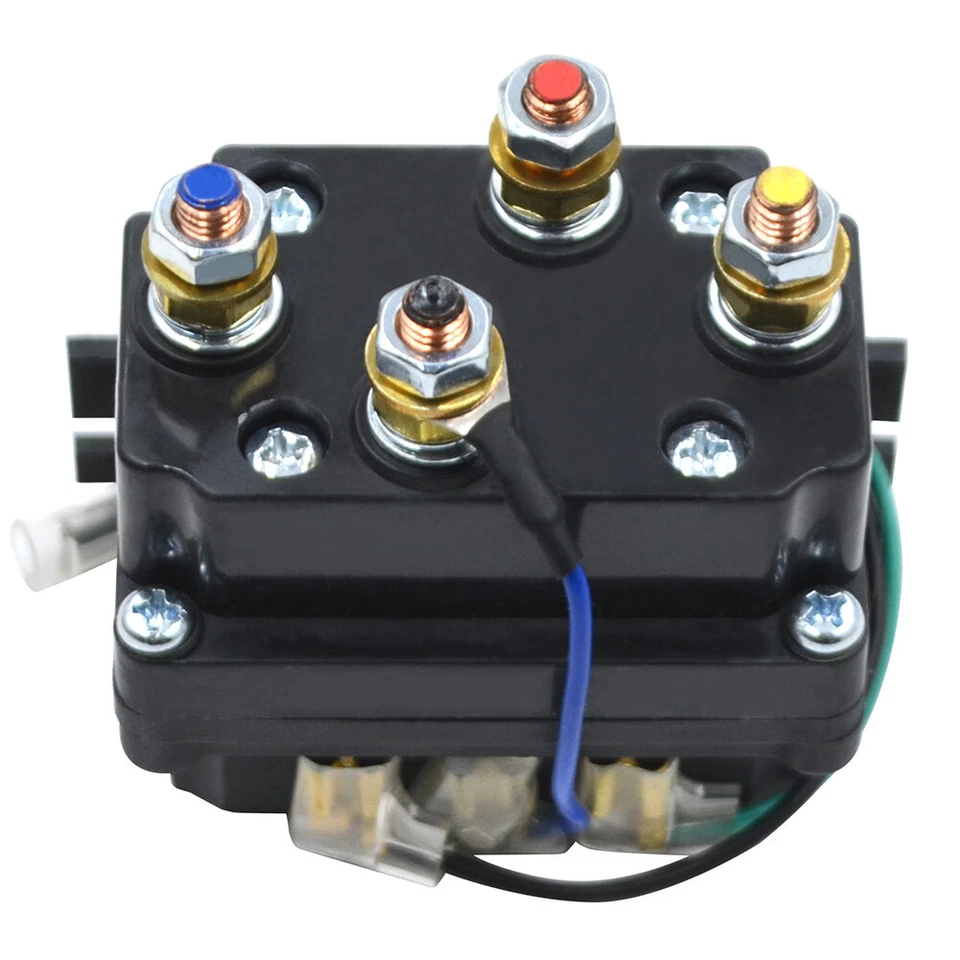 Kit de pulgar interruptor basculante cabrestante contactor relé solenoide 12V 250A para ATV UTV advertencia Foto 4 de 4