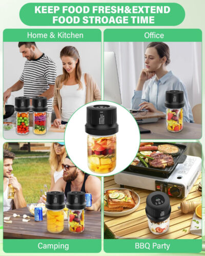 Electric Mason Jar Vacuum Sealer Kit-Automatic-Jar-Vacuum-Sealing-for-Canning Ja - Picture 7 of 9