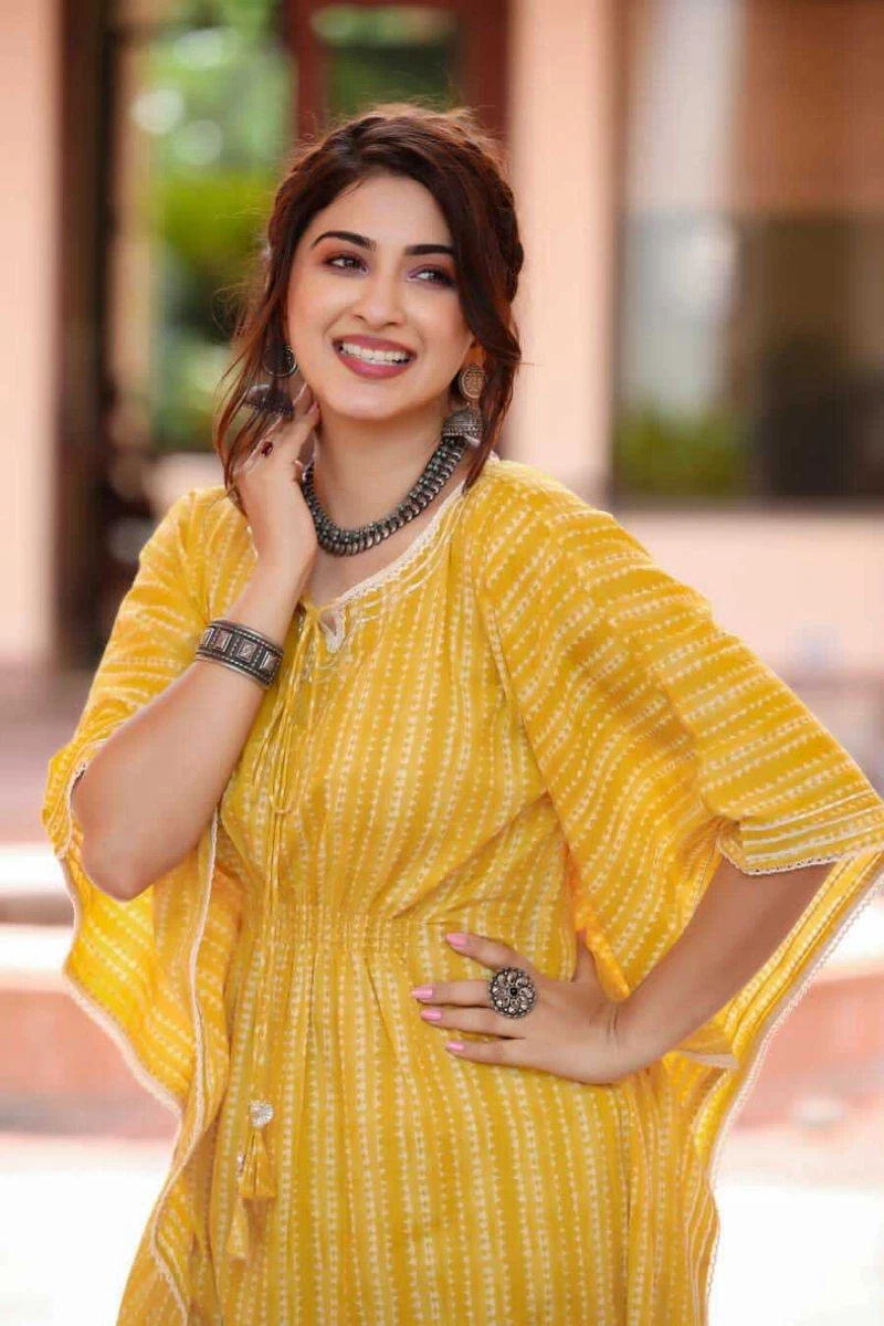 Women Indian Designer Kaftan Kurta Palazzo Beautiful Salwar Kameez